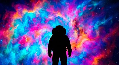 Astronaut in space generated by Leonardo in MultipleChat Image Studio