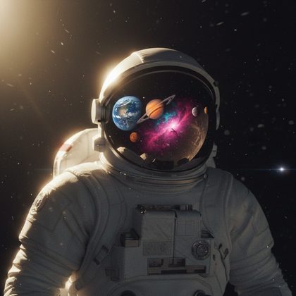 Astronaut in space generated by Stable Diffusion 3 in MultipleChat Image Studio